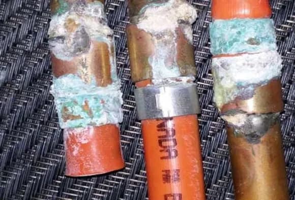 Deteriorated Kitec pipes