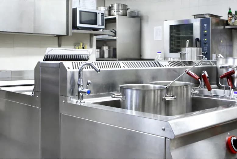 A restaurant kitchen