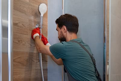 Shower valve being repaired