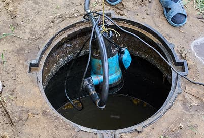 Sump pump being repaired