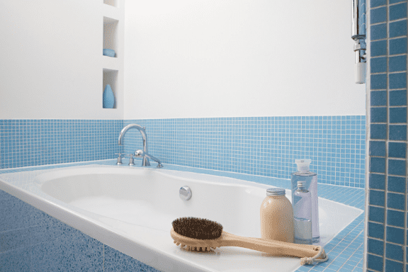 Close up of a bathtub in a Hamilton home