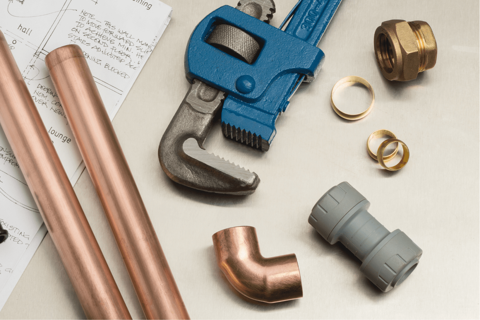 Close up of the plumbing tools of an emergency plumber in Hamilton