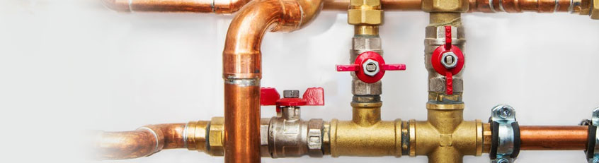 Copper water pipe and valves