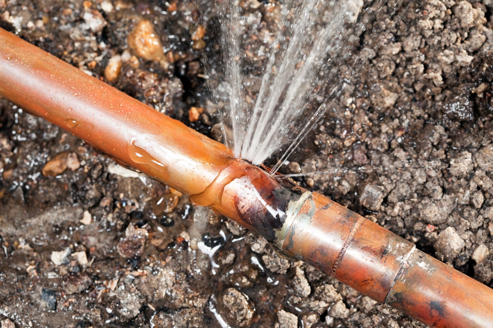 A burst pipe
