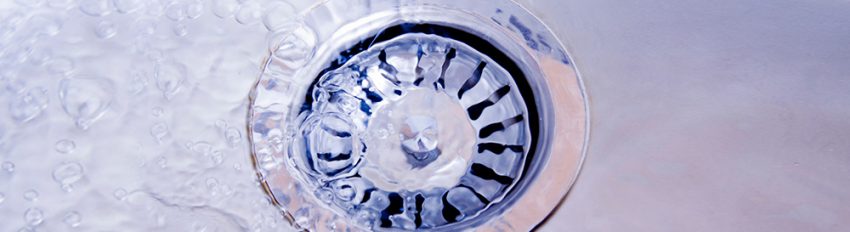 A sink filled with water
