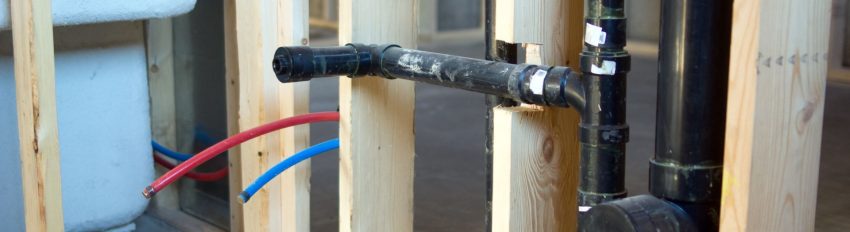 A rough-in plumbing system